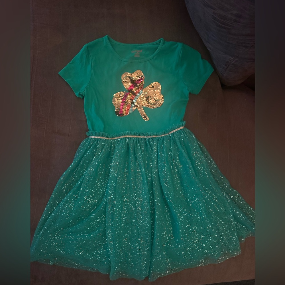 Girl’s St. Patrick’s Day Shamrock Sequin Dress